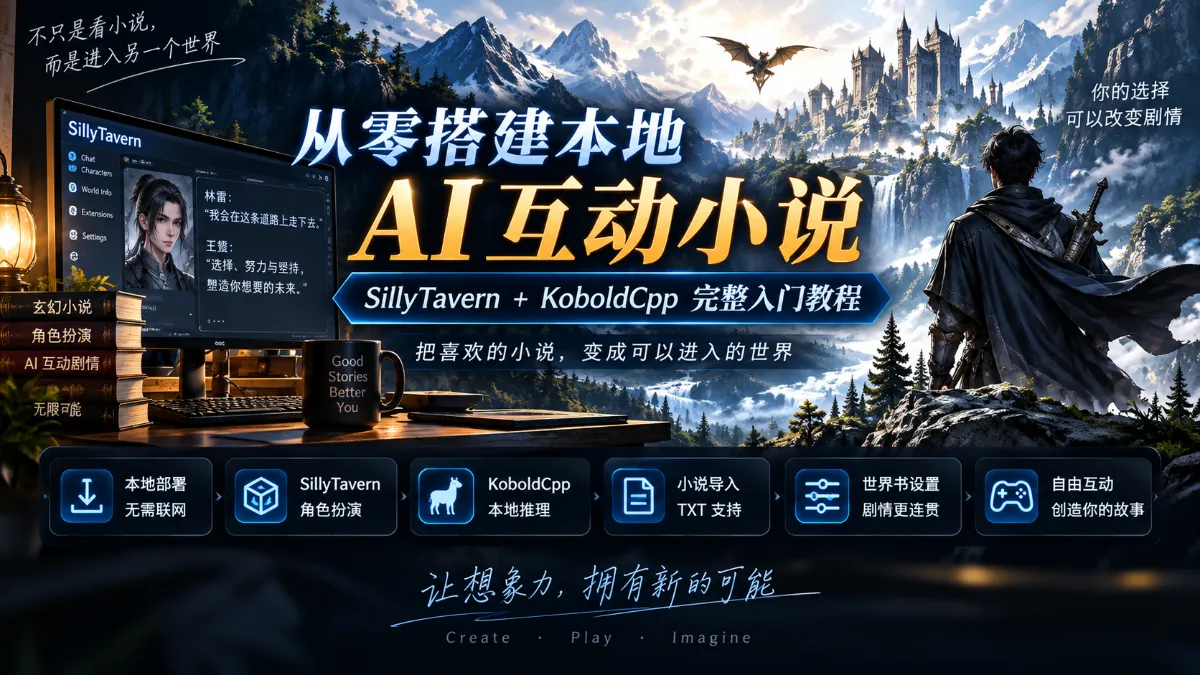 从零搭建本地 AI 互动小说：SillyTavern + KoboldCpp 完整入门教程
