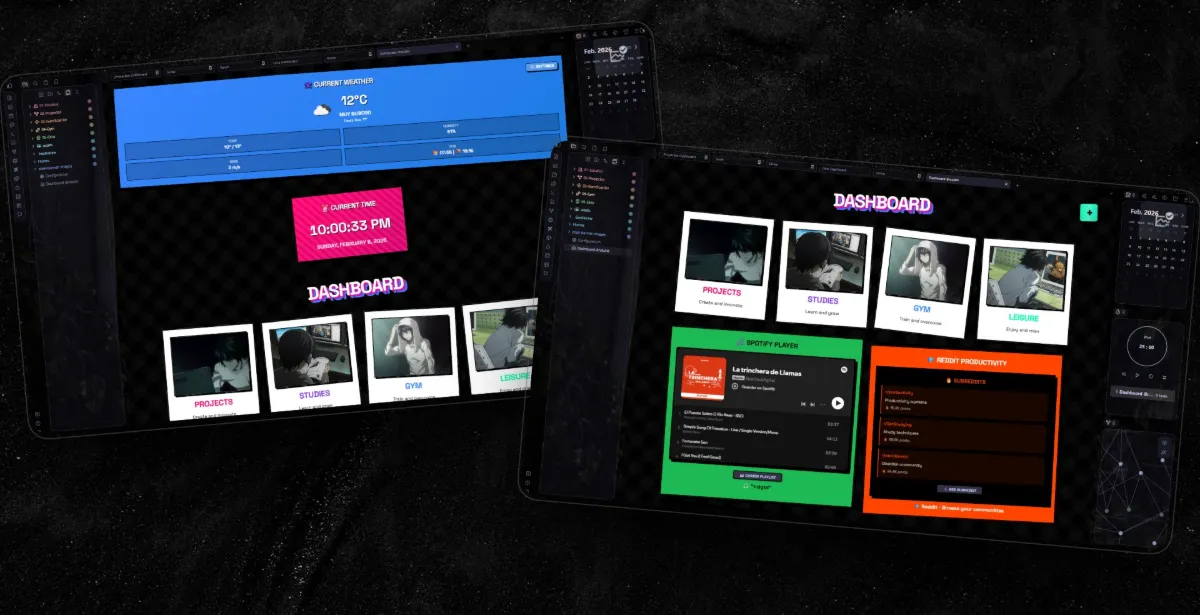 Obsidian Dashboard Gallery - Open Source Templates